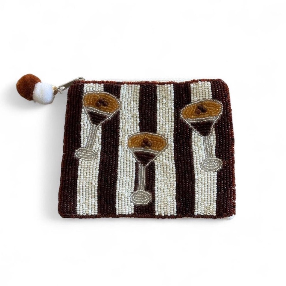 Francesca's Collections Beaded Martini Glass Pouch - Picture 1 of 3